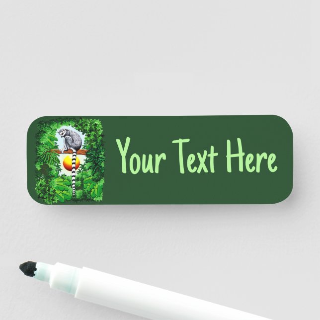 Porte-nom Lémur de Madagascar (En situation)