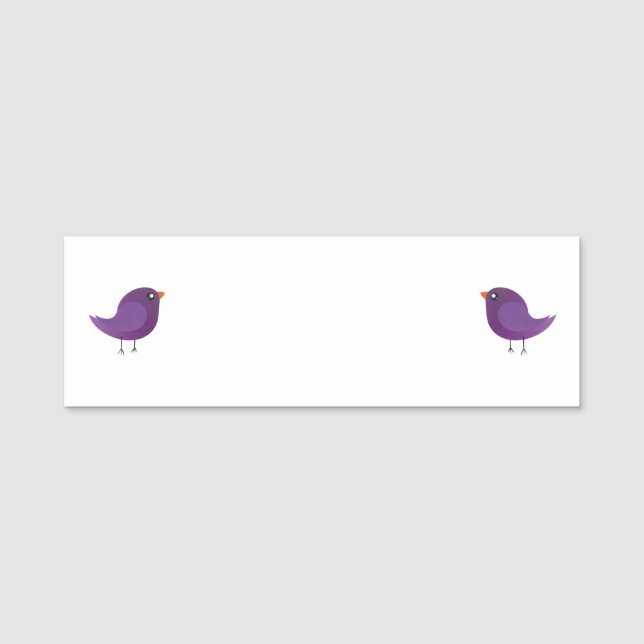 Porte-nom Les enfants, joli petit oiseau (Devant)