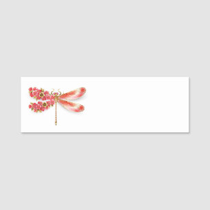 Porte-nom libellule de fleurs avec sakura de bijoux