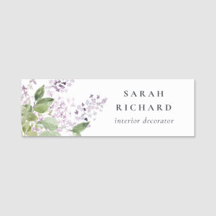 Porte-nom Lilac Cottage Jardin Aquarelle Bunch Floral