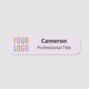 Porte-nom Lilac Purple 3,5 pouces Nom Balise Logo Coin arron