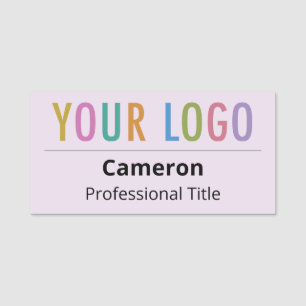 Porte-nom Lilac Purple Nom du personnel Balise Logo d'affair