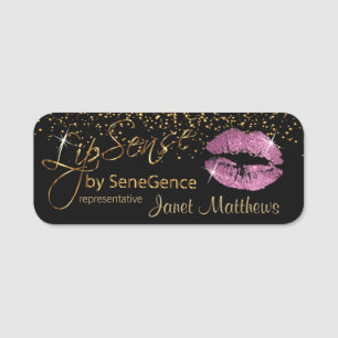 Porte-nom Lipsense avec lèvres roses