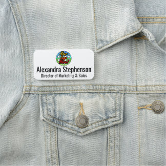 Porte-nom Logo classique au-dessus de l'entreprise personnal