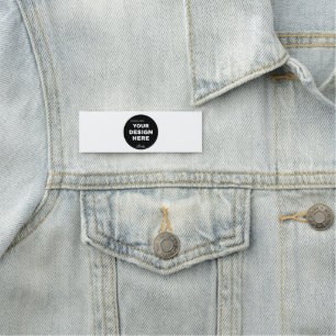 Porte-nom Logo de code QR noir élégant, minimaliste et épuré