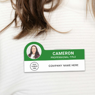 Porte-nom Logo de la société de photos modernes Green Employ