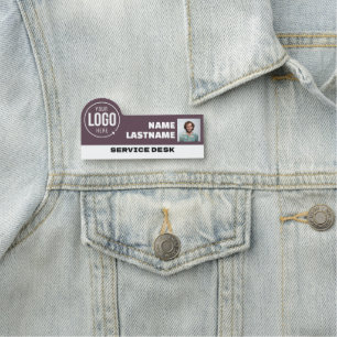 Porte-nom Logo de la société d'entreprise magnétique Photo d