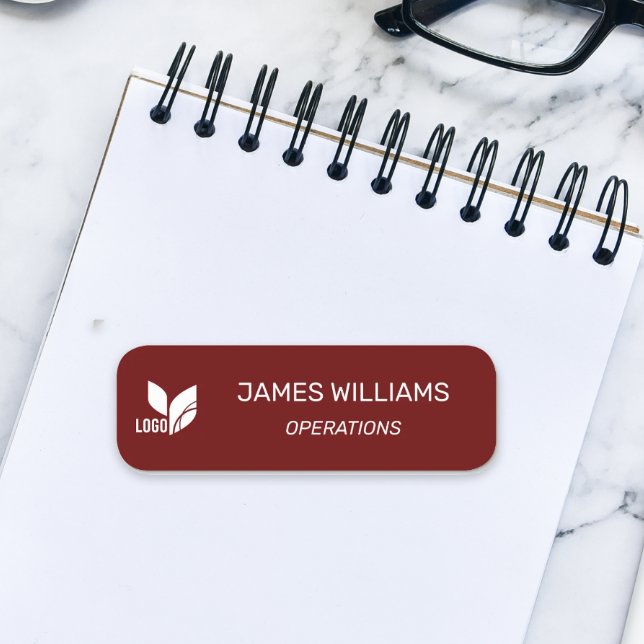 Porte-nom Logo de l'employé rouge (Employee Name Tag)