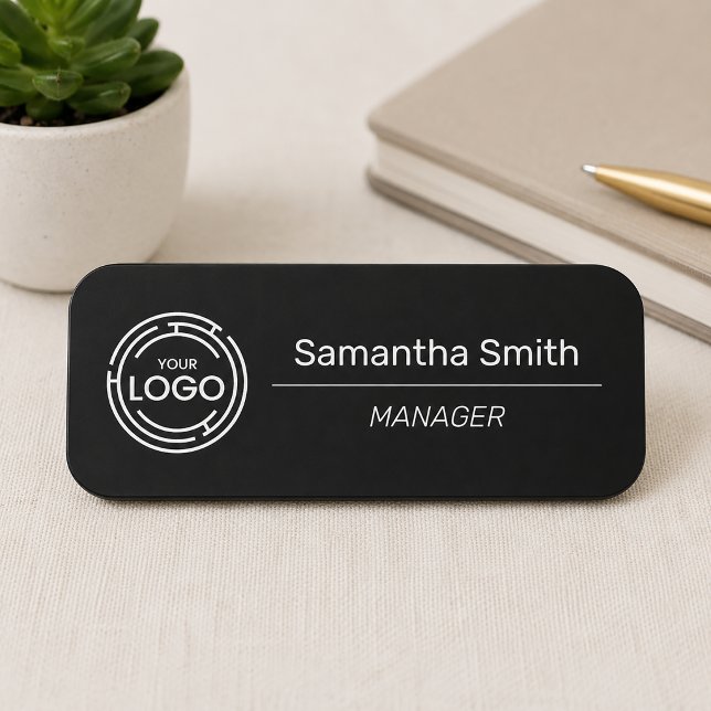 Porte-nom Logo de l'entreprise employé (Employee Name Tag with Logo)