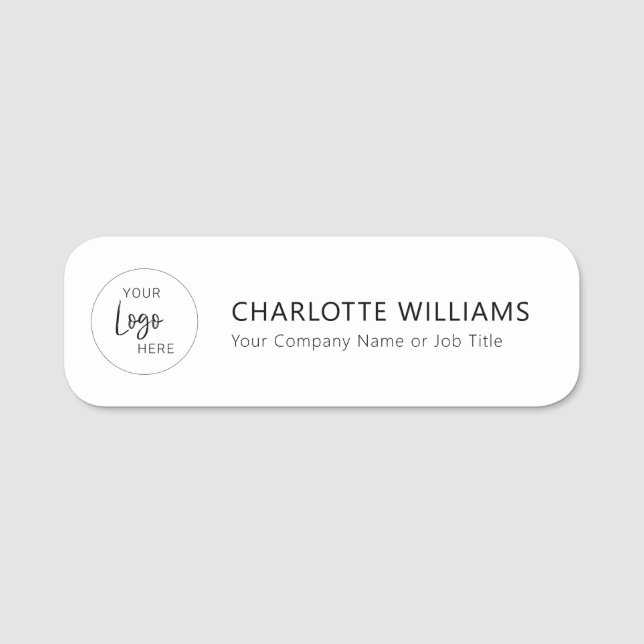 Porte-nom Logo de l'entreprise Employé de l'entreprise (Devant)