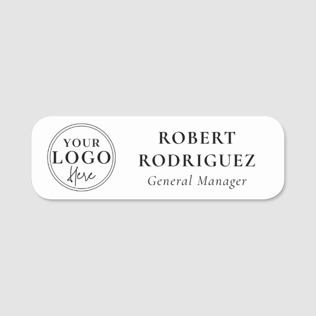Porte-nom Logo de l'entreprise magnétique (Devant)