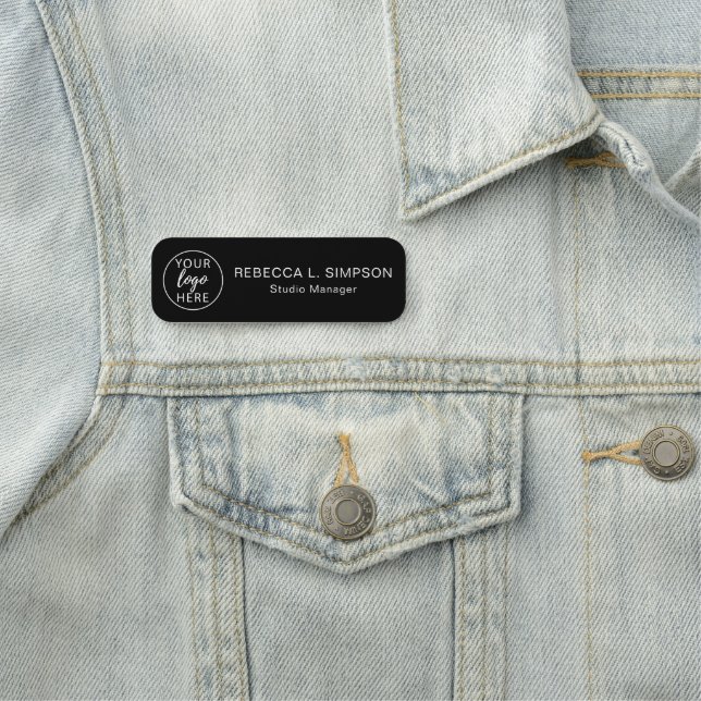 Porte-nom Logo de l'entreprise magnétique Poste de l'employé (En situation)