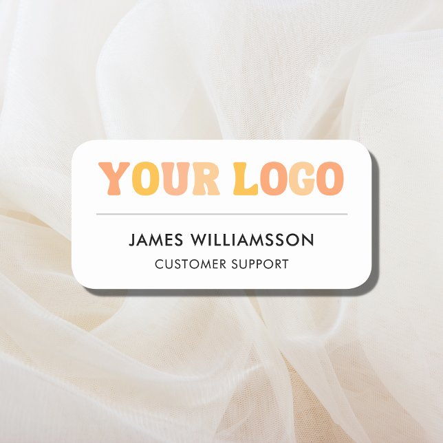 Porte-nom Logo de l'entreprise moderne Personnel employé mag (Créateur téléchargé)