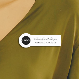 Porte-nom Logo de l'entreprise personnalisée Code de l'emplo