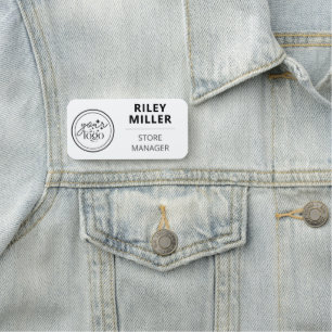 Porte-nom Logo de l'entreprise personnalisée de l'employé ma