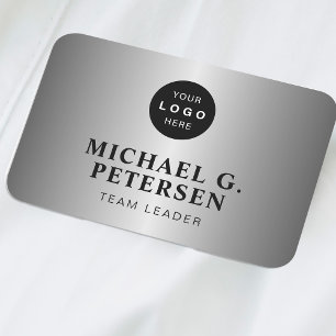 Porte-nom logo de l'entreprise professionnel employé faux ar