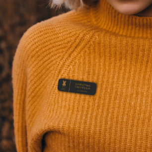 Porte-nom Logo De Lingerie, Nom Et Titre Classé Noir Nom T