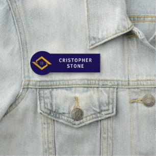 Porte-nom Logo de maison bleu marine de l'immobilier Realtor