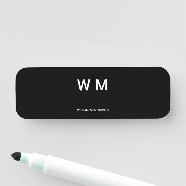 Porte-nom Logo de marque noire | Entreprise (En situation)