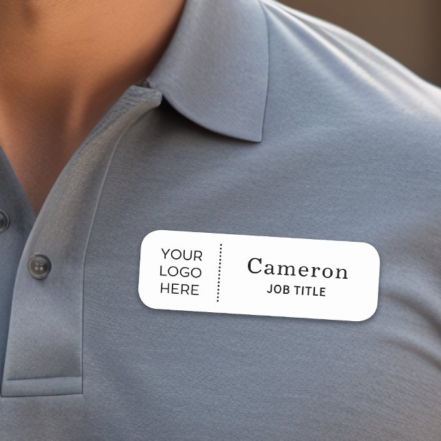 Porte-nom Logo de société moderne employé (Créateur téléchargé)