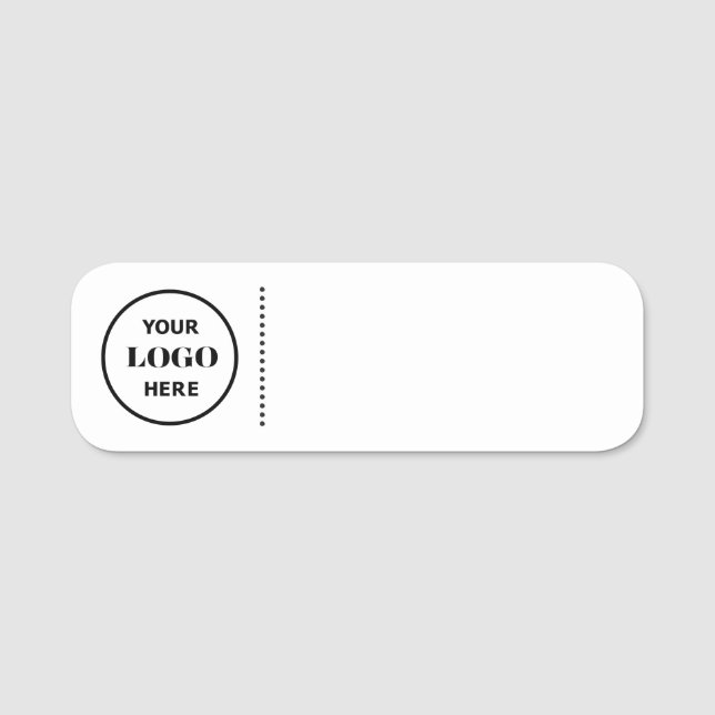 Porte-nom Logo de société moderne employé (Devant)