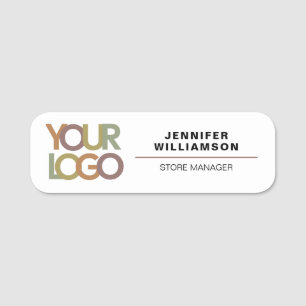 Porte-nom Logo de société personnalisable & Nom de l'employé