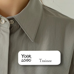 Porte-nom Logo de stagiaire personnalisable pour l'entrepris