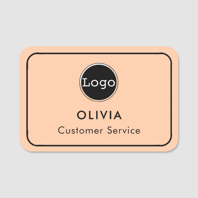 Porte-nom Logo d'employé personnalisé,  (Devant)