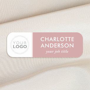 Porte-nom Logo d'employé personnalisé Rose Marque magnétique