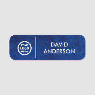 Porte-nom Logo d'entreprise bleu personnalisé Personnel empl