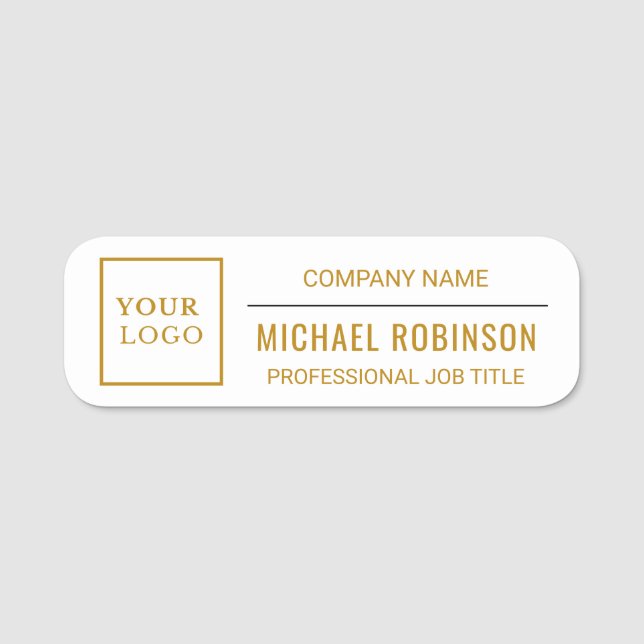 Porte-nom Logo d'entreprise Employé professionnel  (Devant)