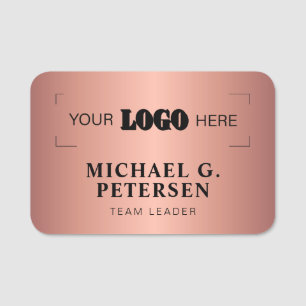 Porte-nom Logo d'entreprise employé professionnel faux roseg