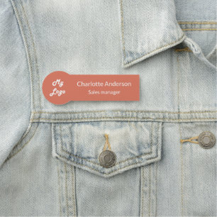 Porte-nom Logo d'entreprise en terre poussiéreuse en terre c