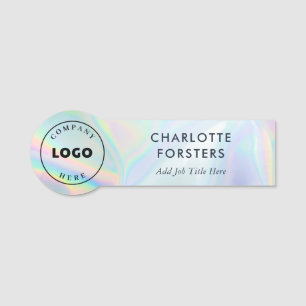 Porte-nom Logo d'entreprise Holographique Personnel d'entrep