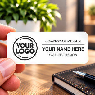 Porte-nom Logo d'entreprise imprimé sur un employé en plasti