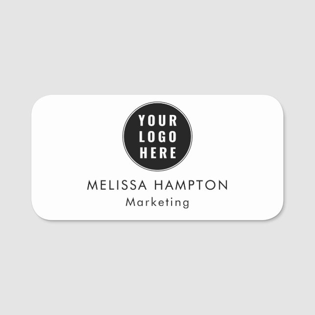 Porte-nom Logo d'entreprise moderne et employés (Devant)