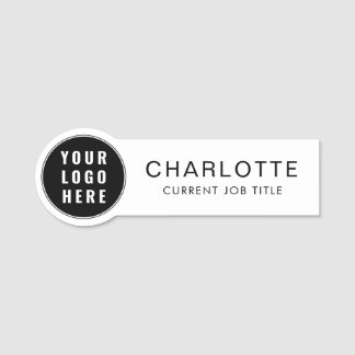 Porte-nom Logo d'entreprise moderne et employés