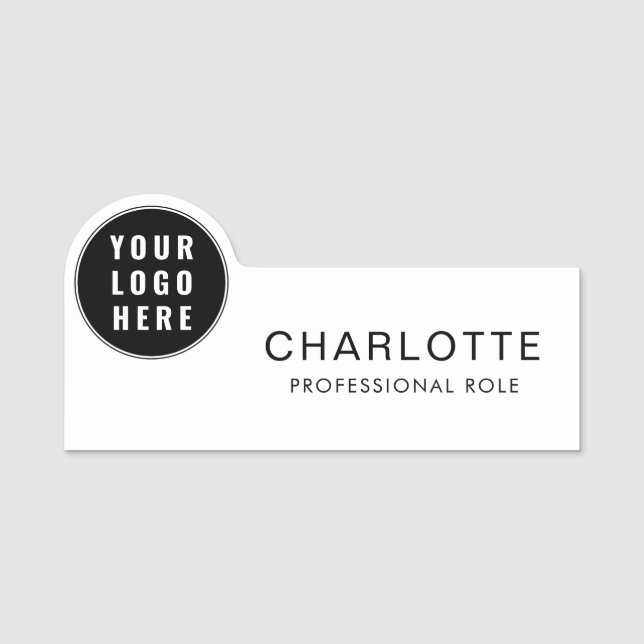 Porte-nom Logo d'entreprise moderne Rôle professionnel perso (Devant)