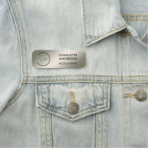 Porte-nom Logo d'entreprise personnalisé Employé de base Arg