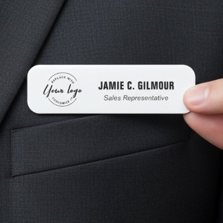 Porte-nom Logo d'entreprise personnalisé Employé Magnétique