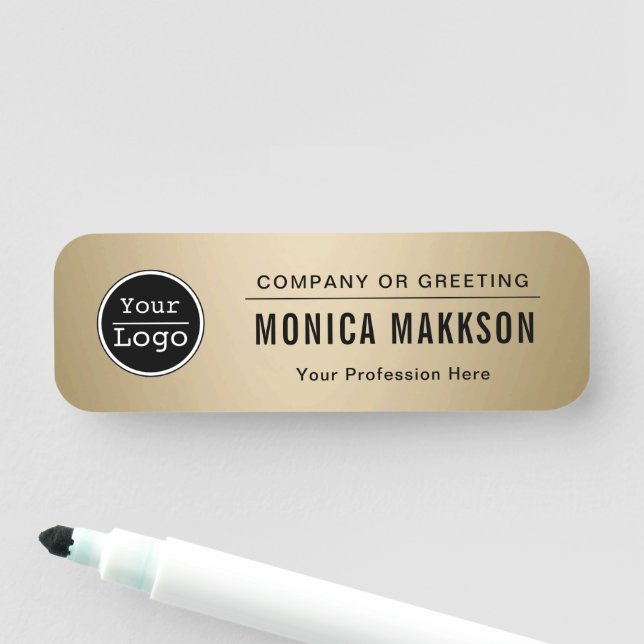 Porte-nom Logo d'entreprise personnalisé Nom du personnel de (En situation)