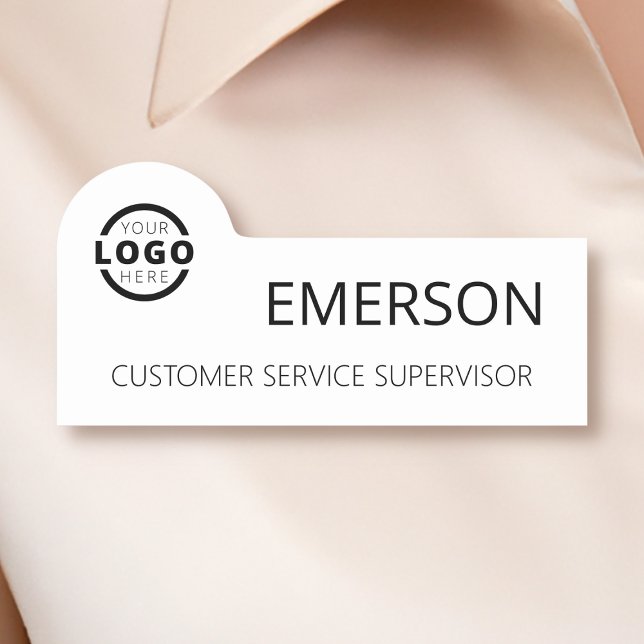 Porte-nom Logo d'entreprise personnalisé Nom du personnel de (Créateur téléchargé)