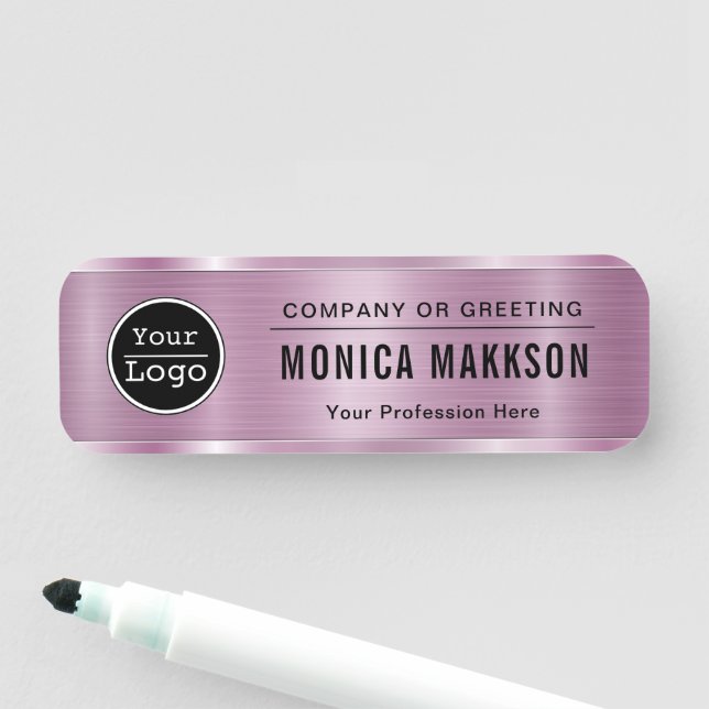 Porte-nom Logo d'entreprise personnalisé Nom du personnel de (En situation)