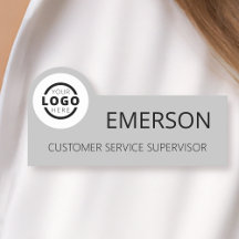 Logo d'entreprise personnalisé Nom gris employé de