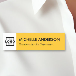 Porte-nom Logo d'entreprise personnalisé Personnel employé d