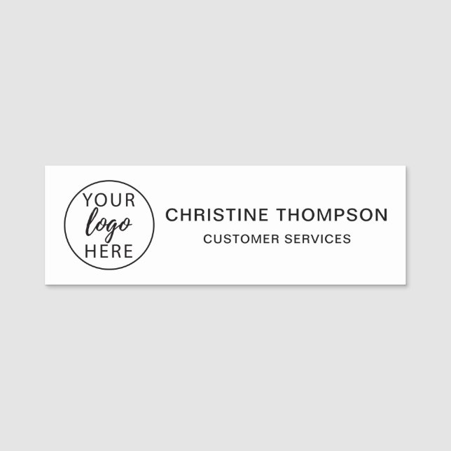 Porte-nom Logo d'entreprise personnalisé simple (Devant)