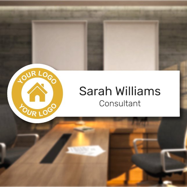 Porte-nom Logo d'entreprise personnalisé Titre du travail Em (Créateur téléchargé)