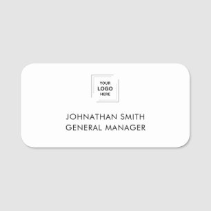 Porte-nom Logo d'entreprise   Personnel minimal d'employés b