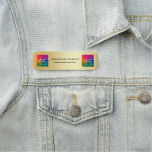 Porte-nom Logo d'entreprise Photo d'employé ici personnalisé