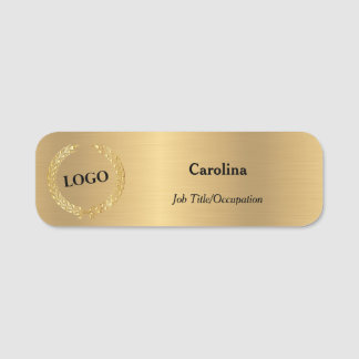 Porte-nom Logo d'entreprise promotionnel Société Gold